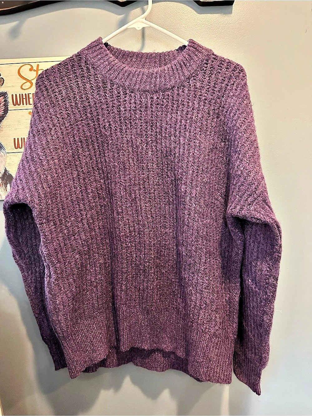 Sonoma Purple Crew Neck Sweater Like New